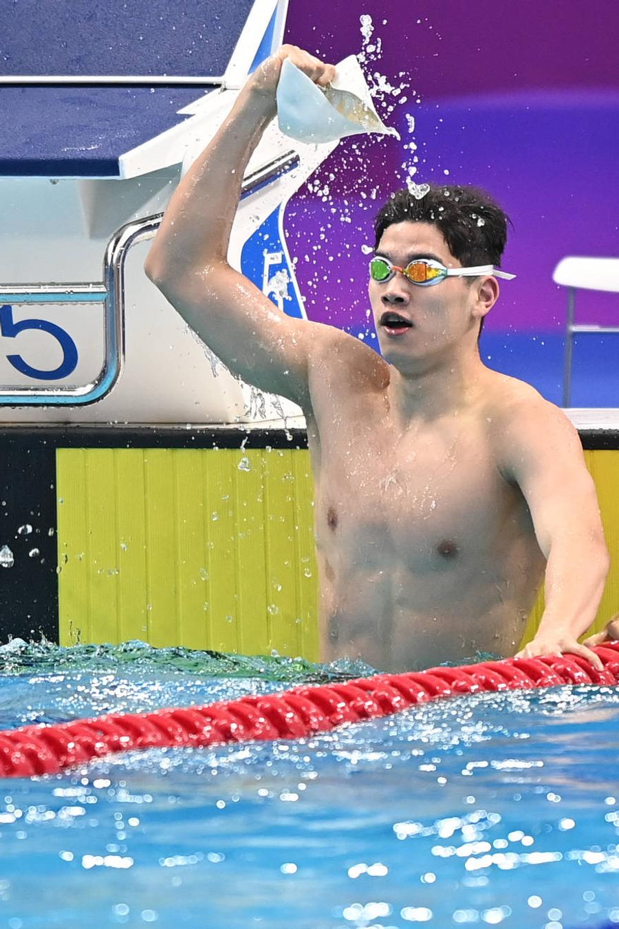 Pan Zhanle după ce a văzut cu ce timp a câștigat proba de 100 metri liber FOTO Imago Images David Popovici are un nou rival! El este înotătorul care i-a doborât timpul la 100m liber și vrea să-l învingă la Mondiale