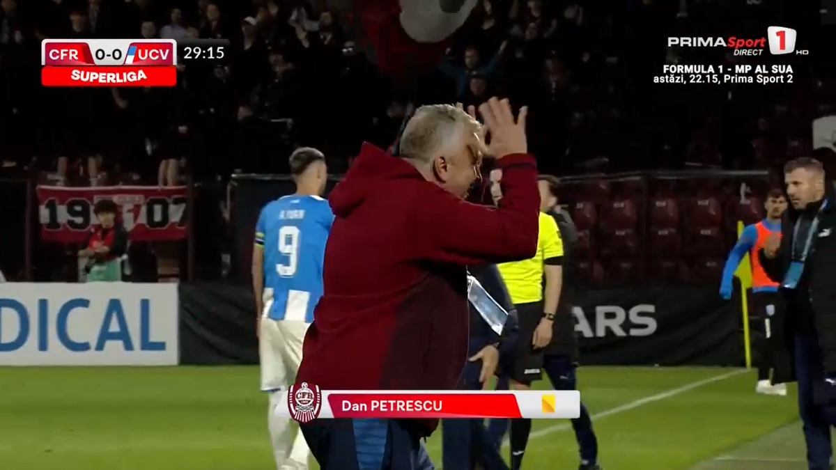 VAR a anulat un ROȘU pentru Ivan » Petrescu a izbucnit: nervi și înjurături în toate direcțiile! Nu va sta pe bancă cu FCSB