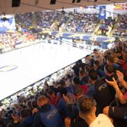 Fotbaliștii de la FCSB au făcut spectacol în Sala Polivalentă, la returul CSM București - Esbjerg / foto: Raed Krishan