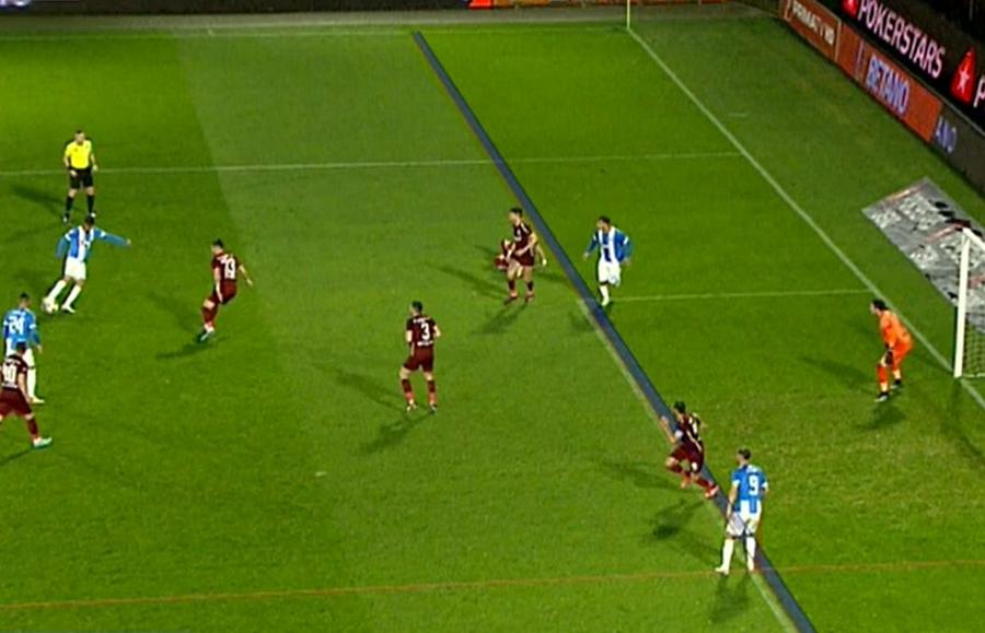 Faza golului marcat de Craiova/ foto: captură Digi Sport Adrian Porumboiu a analizat fazele litigioase din CFR Cluj - CSU Craiova și vorbește despre viciere de rezultat: „Punct. 100%! Nu sunt comentarii!” » Două decizii majore contra campioanei