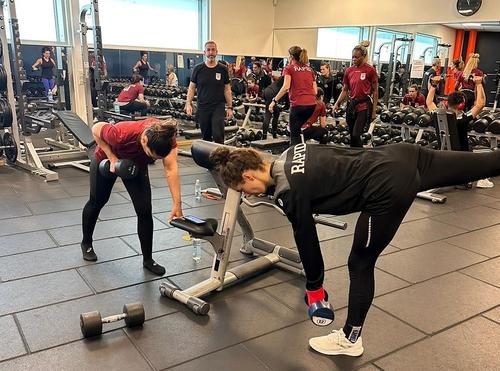 Rapidistele în sala de forță din Kristiansand Foto Facebook Rapid