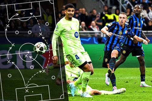 Analiza tactică a meciului Inter - Barcelona 4-3. Fotomontaj Diana Vasilescu, GSP