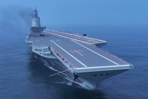 Portavionul Fujian. Foto: Captură YouTube