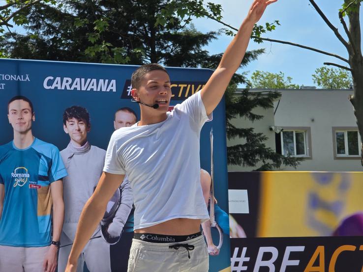 David Popovici, prezent la lansarea caravanei BeActive 2026/Foto: Bogdan Fechită (GSP.ro)