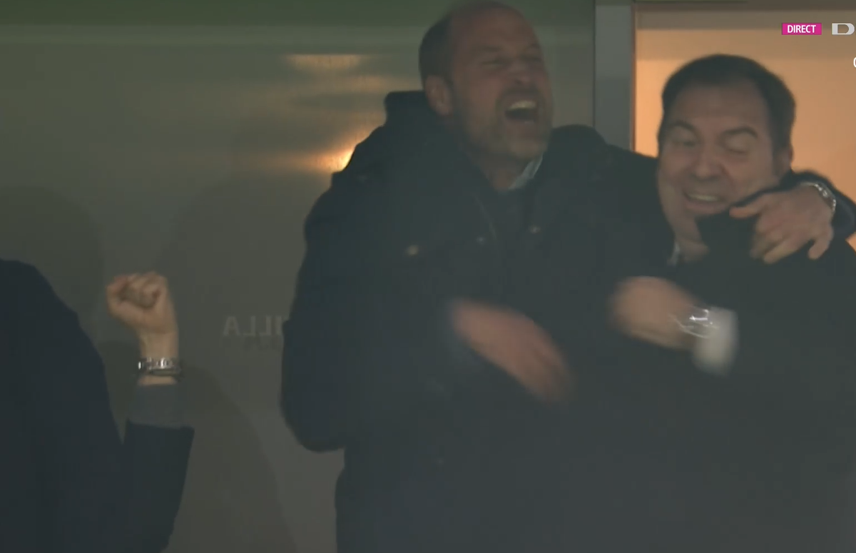 Imagini senzaționale! Prințul William a „explodat” după golul din duelul european dintre două echipe din Premier League