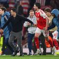Managerul Mikel Arteta și jucătorii lui Arsenal exultă după calificarea în finala Ligii Campionilor / Foto: Imago