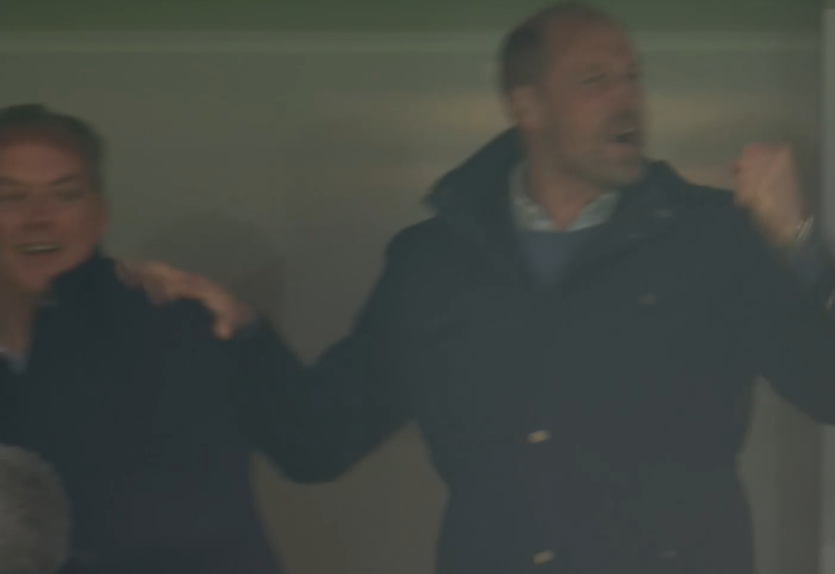 Imagini senzaționale! Prințul William a „explodat” după golul din duelul european dintre două echipe din Premier League