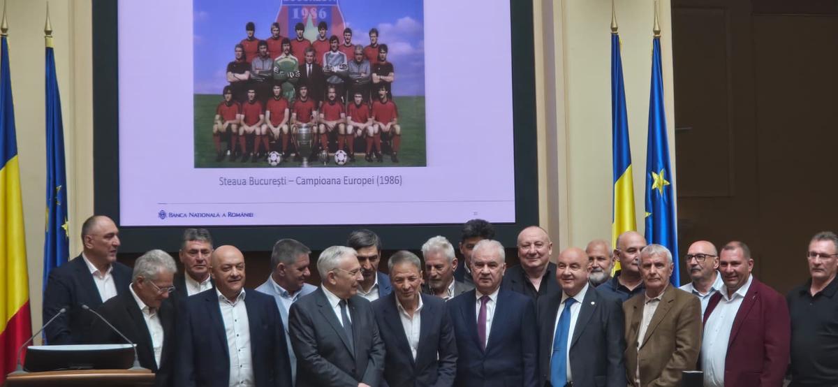 „«Steau» București, apoi Steaua «Budapest». După finală, întreaga lume a reținut numele campioanei” » Eroilor de la Sevilla le-au fost înmânate monede aniversare