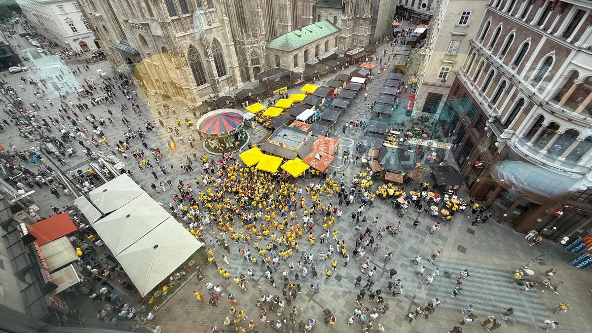 Fanii României în Stephansplatz, Viena