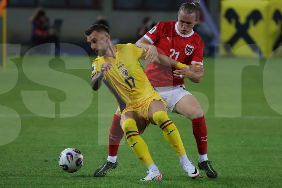 Denis Drăguș s-a zbătut în gol la partida cu Austria. Foto: Ionuț Iordache (GSP.RO) Naționala, acest animal-hibrid manelist!