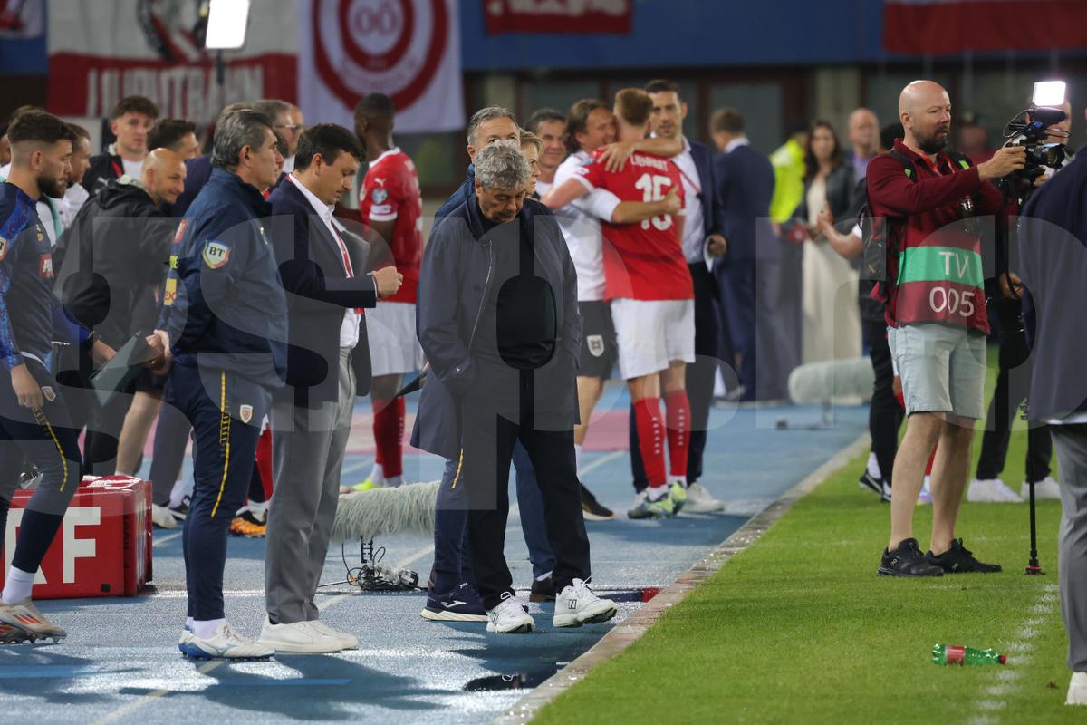 Ce s-a întâmplat imediat după fluierul final din Austria - România: cadre cu Lucescu, Stanciu și Burleanu