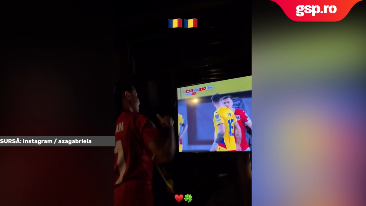 Aza Gabriela a sărbătorit prestația lui Horațiu Moldovan din prima repriză a meciului Austria - România