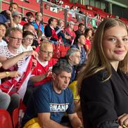 Antonia Salanță, iubita lui Daniel Bîrligea, a fost prezentă în tribunele stadionului „Ernst-Happel” la Austria - România. FOTO: Andrei Crăițoiu (GSP.RO)