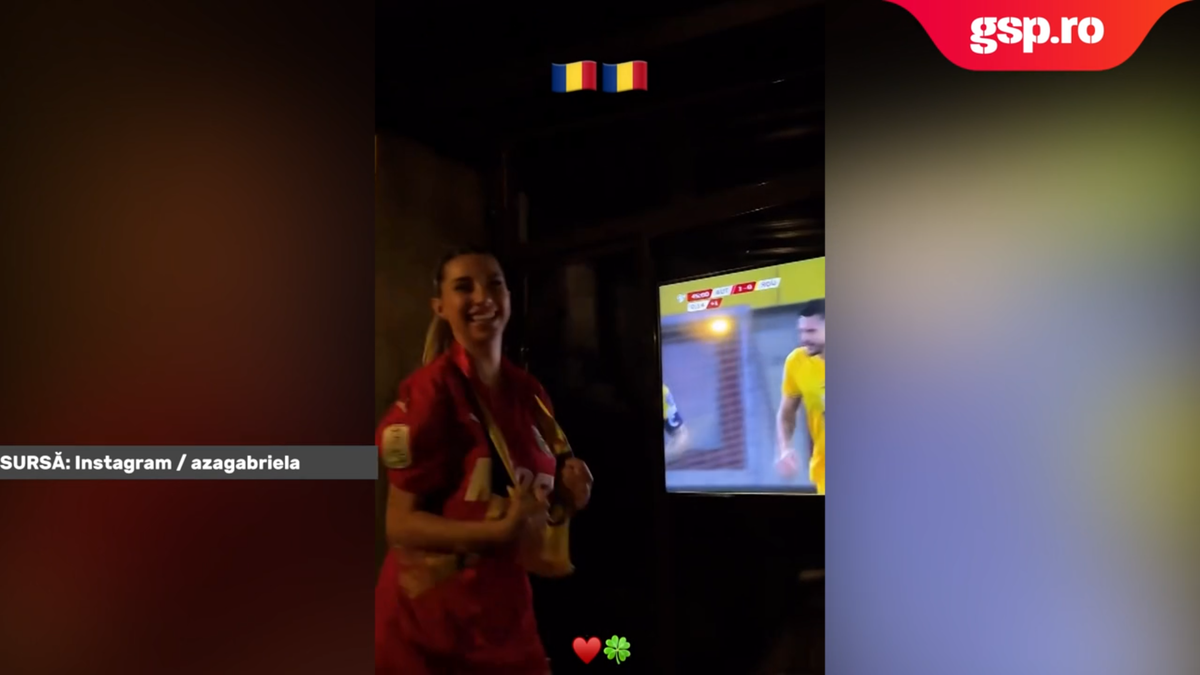Aza Gabriela a sărbătorit prestația lui Horațiu Moldovan din prima repriză a meciului Austria - România