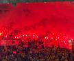 Ultrașii de la „Uniți sub tricolor” au aprins zeci de torțe în Austria - România. Foto: Andrei Crăițoiu (GSP.RO)