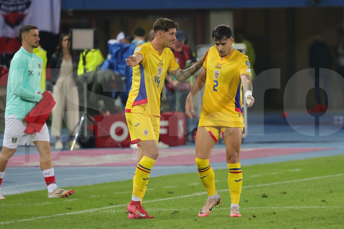 Ce s-a întâmplat imediat după fluierul final din Austria - România: cadre cu Lucescu, Stanciu și Burleanu