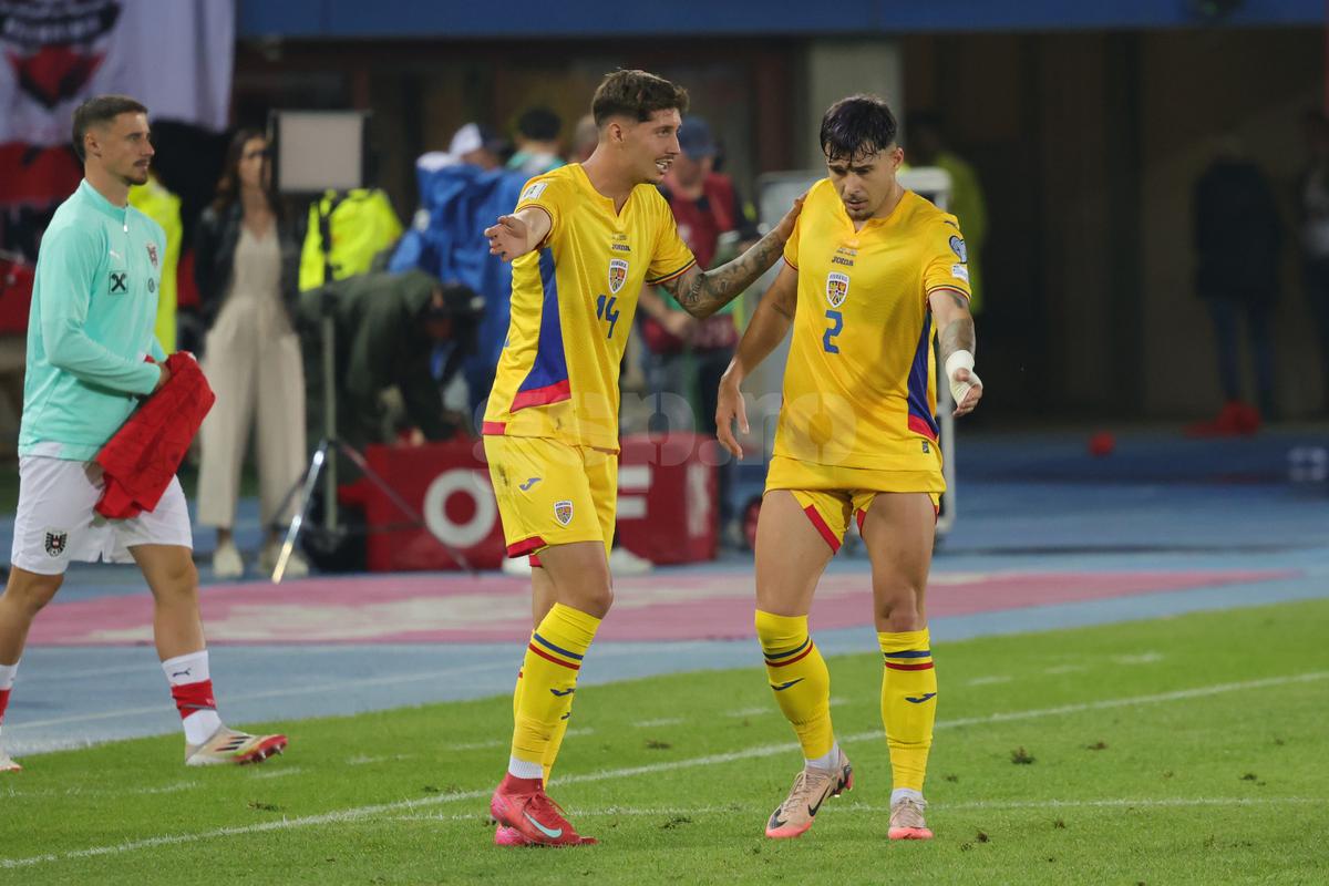 Ce s-a întâmplat imediat după fluierul final din Austria - România: cadre cu Lucescu, Stanciu și Burleanu