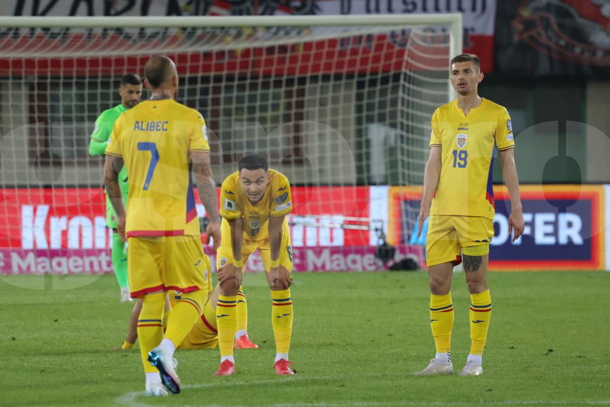 Ce s-a întâmplat imediat după fluierul final din Austria - România: cadre cu Lucescu, Stanciu și Burleanu
