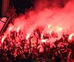 Ultrașii de la „Uniți sub tricolor” au aprins zeci de torțe în Austria - România. Foto: Ionuț Iordache (GSP.RO)