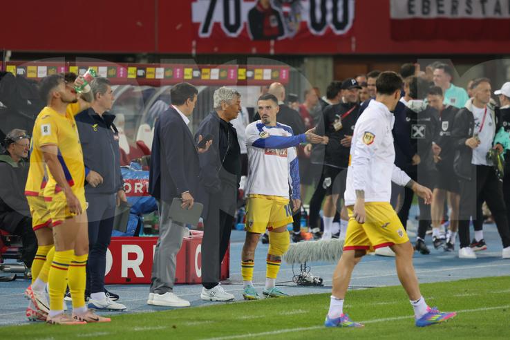 Mircea Lucescu și Nicolae Stanciu / Ce s-a întâmplat imediat după fluierul final din Austria - România / FOTO: Ionuț Iordache (GSP.ro)