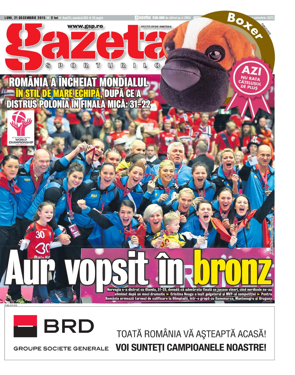 Primul articol apărut în istoria Gazetei despre Cristina Neagu! Un sfert de pagină, acum 20 de ani: "Băiatul familiei”