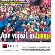 Ultima medalie cucerită de Cristina Neagu pe prima pagină în Gazeta Sporturilor în 2015