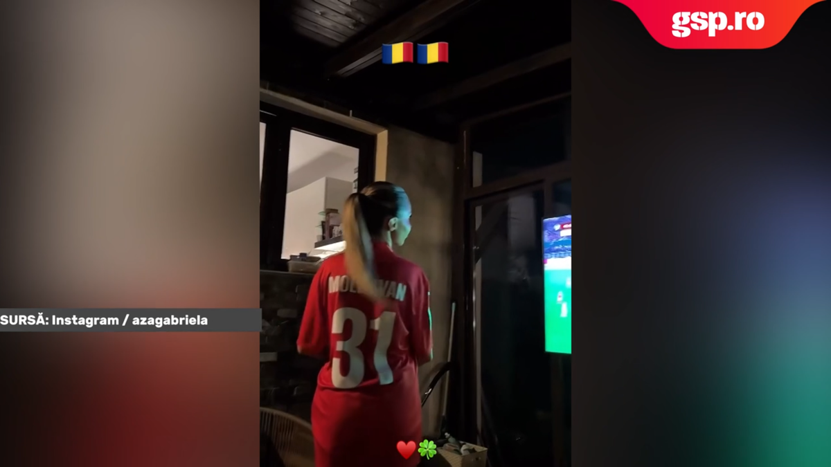 Aza Gabriela a sărbătorit prestația lui Horațiu Moldovan din prima repriză a meciului Austria - România
