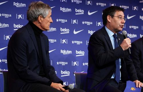 Josep Bartomeu l-a confirmat pe Quique Setien // Sursă foto: Getty