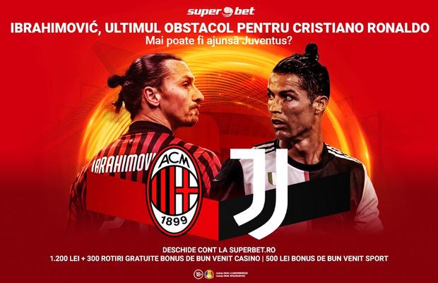 Ibrahimovic, ultimul obstacol pentru Cristiano Ronaldo. Mai poate fi ajunsă Juventus? Pariază la Superbet pe meciul zilei în Serie A