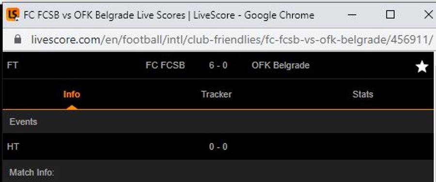 Ups, au comis-o din nou! Gafă uriașă în timpul amicalului CSA Steaua - OFK Belgrad