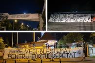 Peluza Sud Steaua a împânzit Bucureștiul cu zeci de mesaje dure anti-Becali și Ciolacu: „Jos labele de pe Ghencea!”