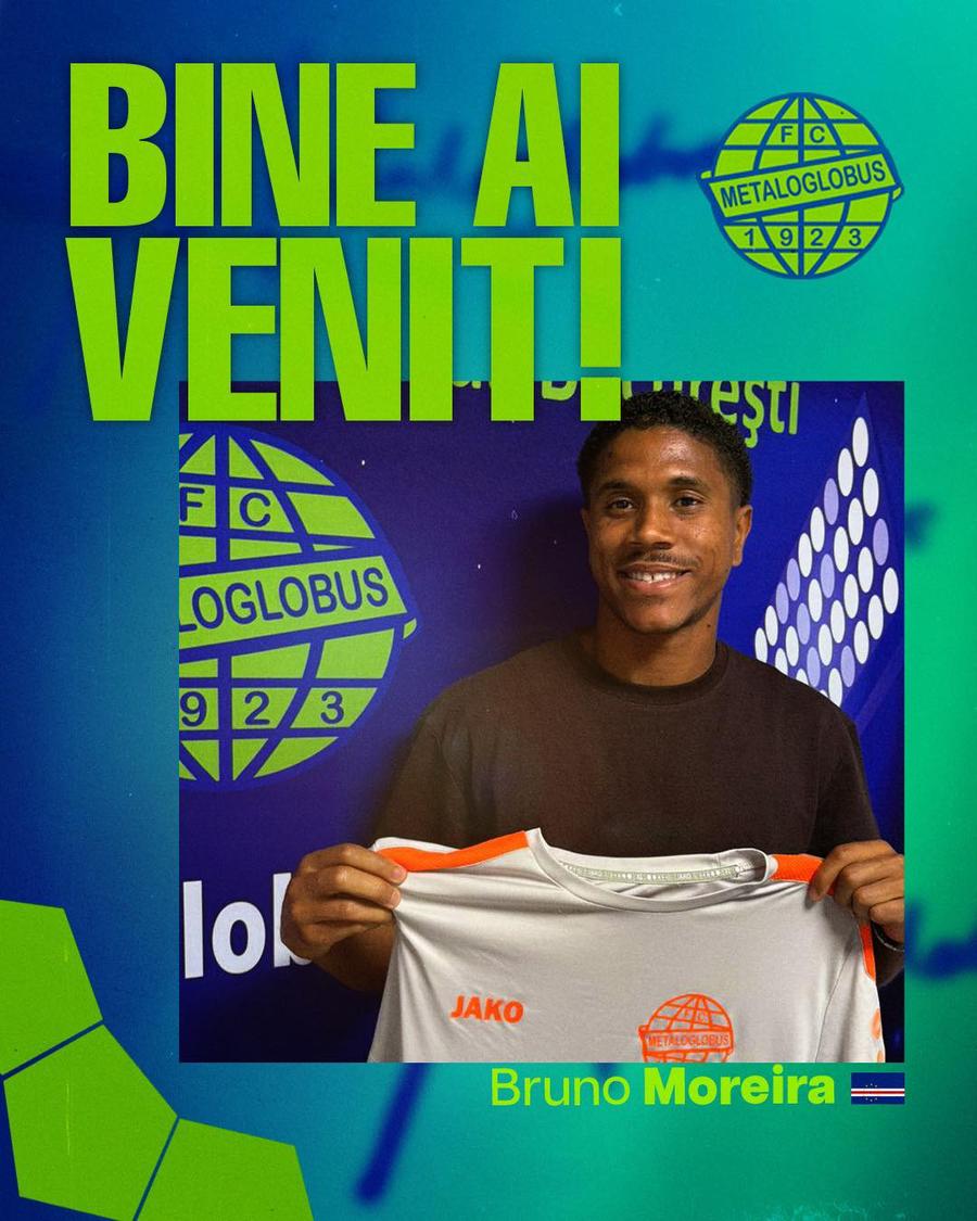 Bruno Moreira a fost prezentat la Metaloglobus. FOTO: Facebook @Metaloglobus București Transfer în Superliga! Bruno Moreira a semnat: „Bine ai venit!”