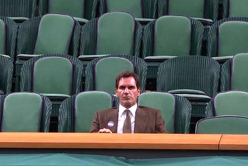 Roger Federer, singur în Loja Regală de la Wimbledon