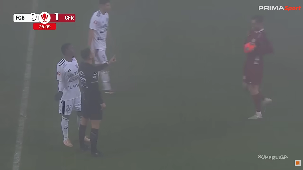 Cartonașul galben luat de Djokovic în Botoșani - CFR Cluj 0-1