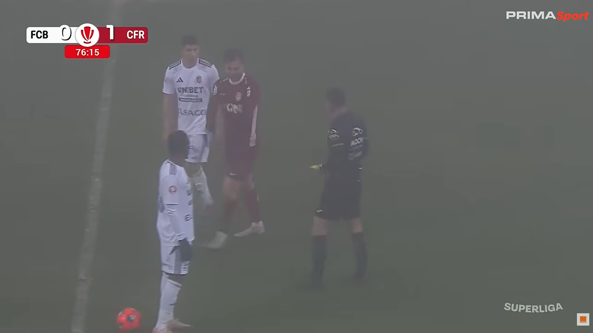 Cartonașul galben luat de Djokovic în Botoșani - CFR Cluj 0-1