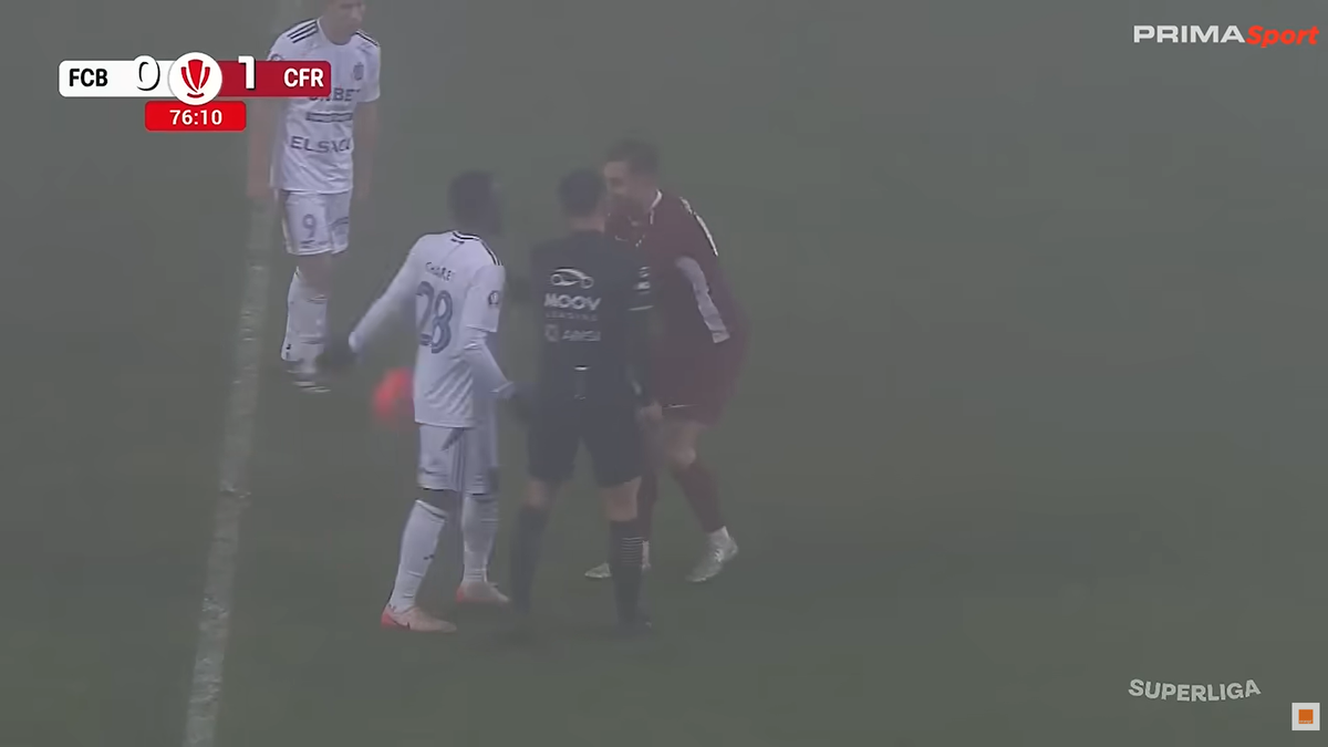 Cartonașul galben luat de Djokovic în Botoșani - CFR Cluj 0-1