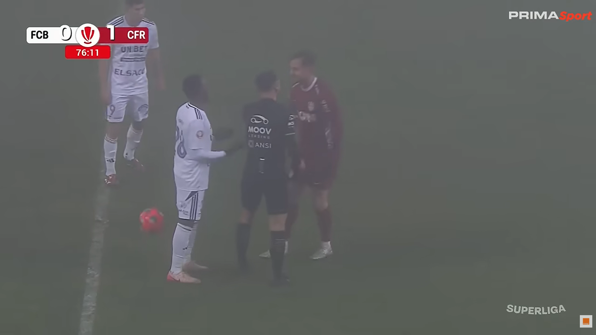 Cartonașul galben luat de Djokovic în Botoșani - CFR Cluj 0-1