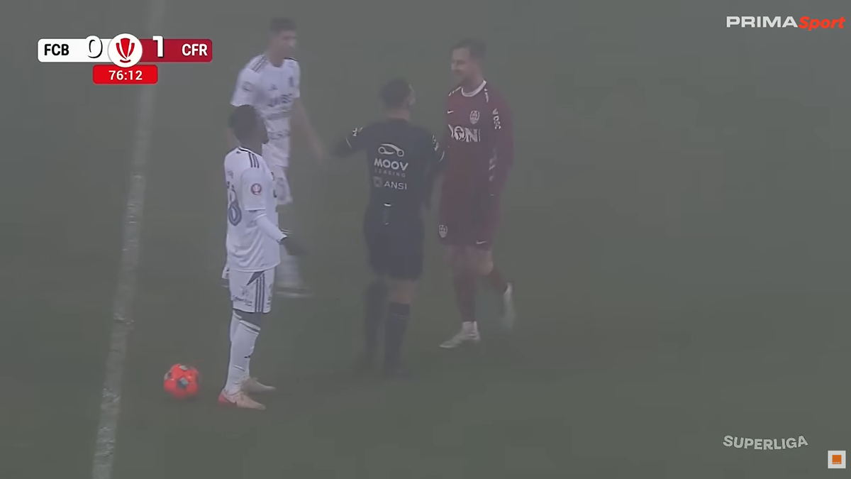 Cartonașul galben luat de Djokovic în Botoșani - CFR Cluj 0-1