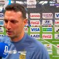 Lionel Scaloni a izbucnit în lacrimi după calificarea dramatică a Argentinei și a părăsit interviul după 12 secunde // FOTO: X