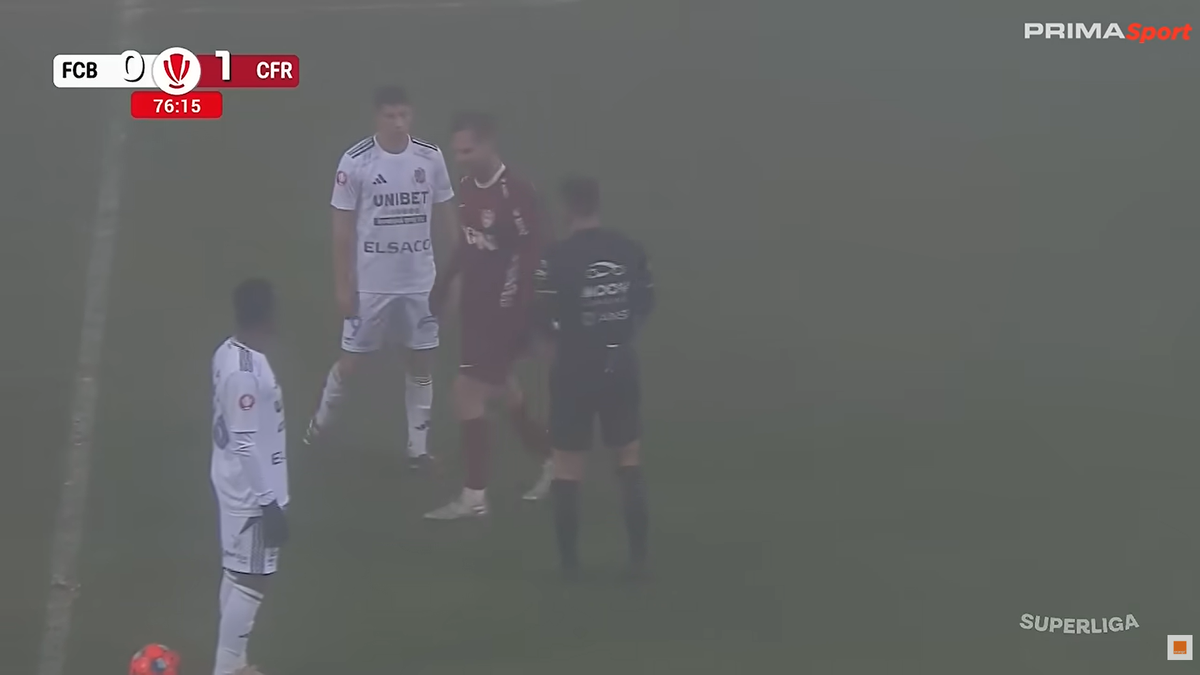 Cartonașul galben luat de Djokovic în Botoșani - CFR Cluj 0-1