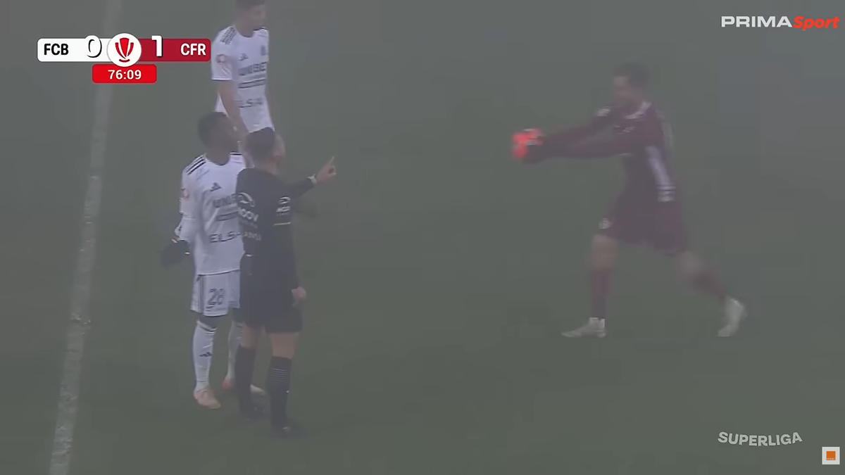 Cartonașul galben luat de Djokovic în Botoșani - CFR Cluj 0-1