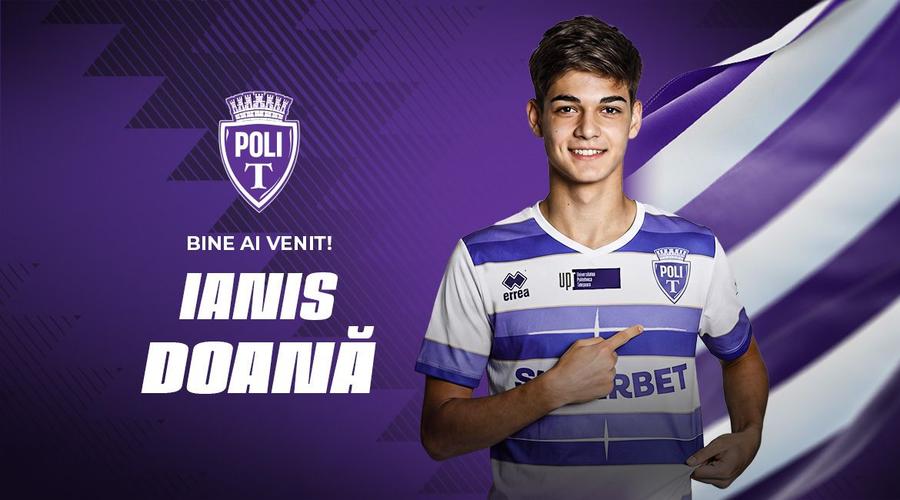 Ianis Doană a fost prezentat de Poli Timișoara A părăsit Dinamo și a fost prezentat de un club rival