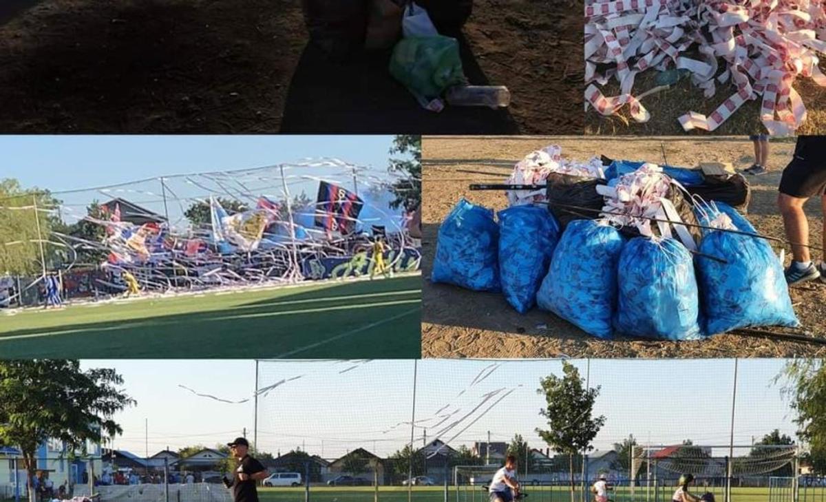 Ultrașii CSA Steaua au făcut curat după show » Gestul acestora după promovarea în Liga 3