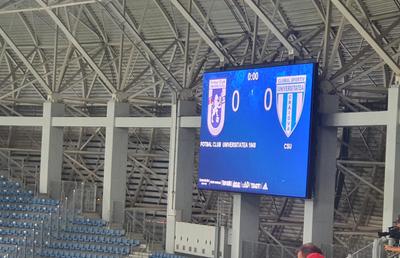 Ironii pe „Ion Oblemenco”, înaintea derby-ului Băniei » Cum a fost prezentată CS Universitatea de crainic