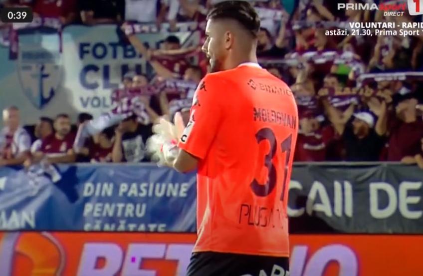 Doru Andrei (20 de ani) a deschis scorul în secunda 10 a meciului dintre FC Voluntari și Rapid.