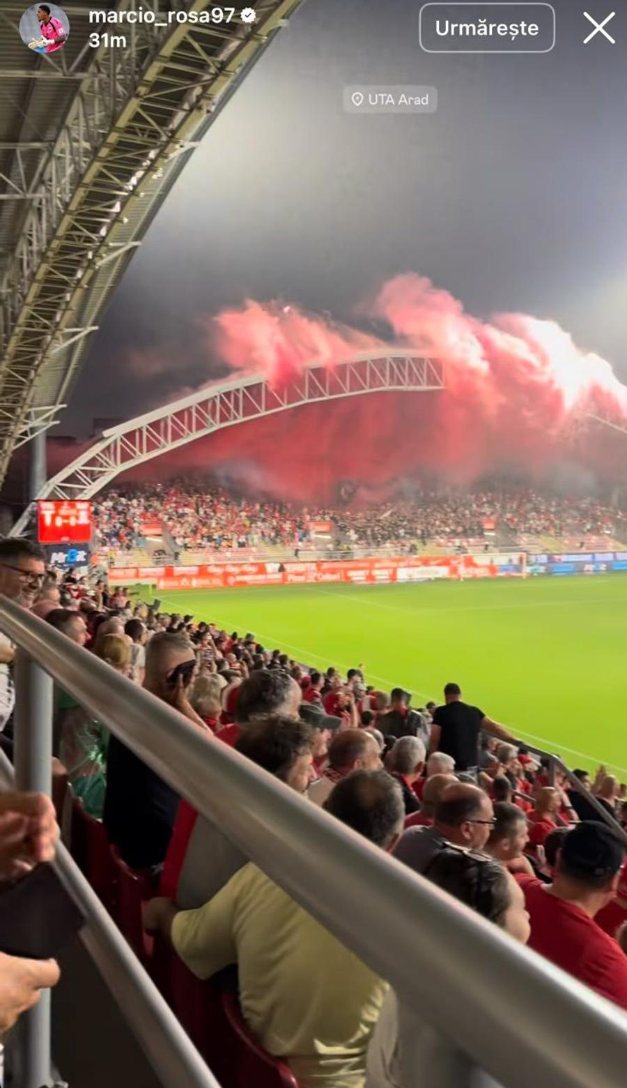 Noul transfer a ajuns în România! Surprins în tribune la UTA - Rapid