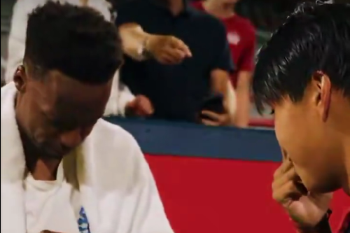 Learner Tien i-a cerut un autograf lui Gael Monfils/Foto: X