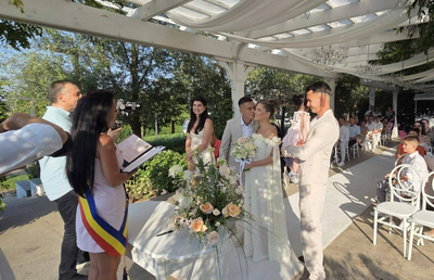 Cătălin Cîrjan e un „câine” fericit » Imagini de la cununia civilă: Evelyn i-a spus DA!