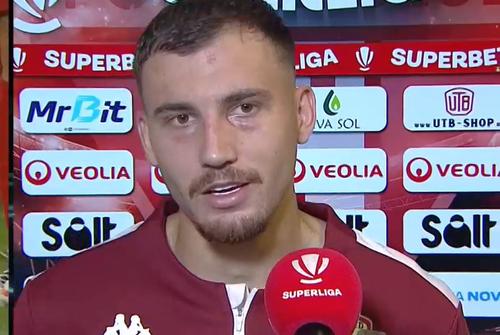 Filip Stojilkovic a debutat la Rapid // FOTO: captură @Prima Sport