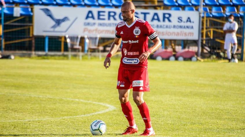 Gabi Tamaș (36 de ani), U Cluj, a început titular meciul cu ASU Poli Timișoara // Sursă foto: https://www.facebook.com/FCUCluj